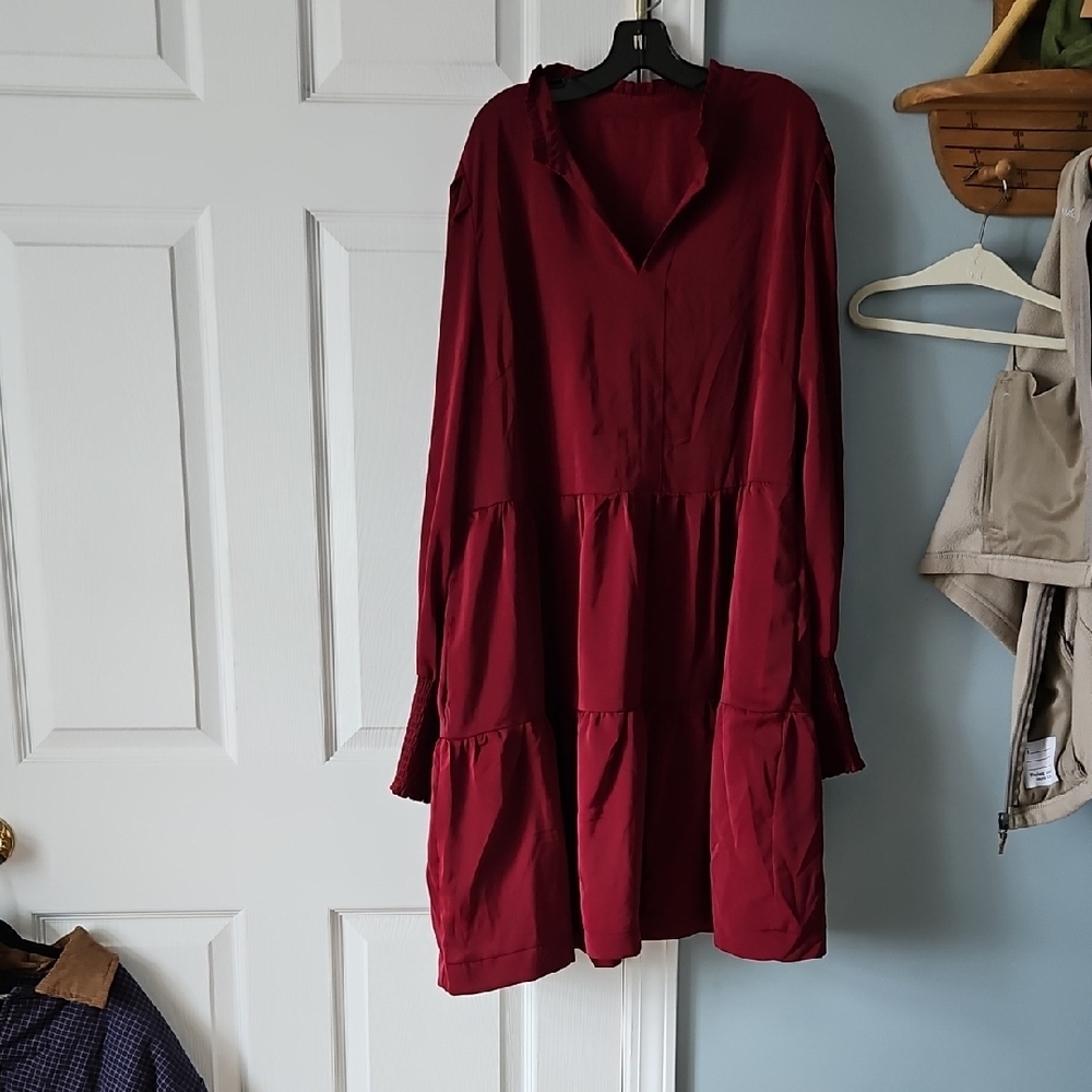 Elegant Burgundy Dress